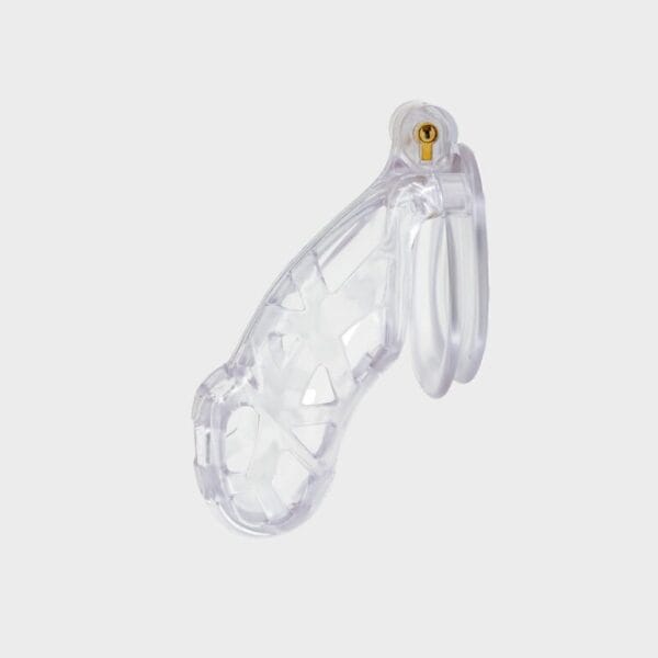 Cage de chasteté plastique grande transparente