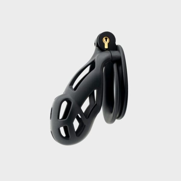 Cage de chasteté plastique moyenne noire