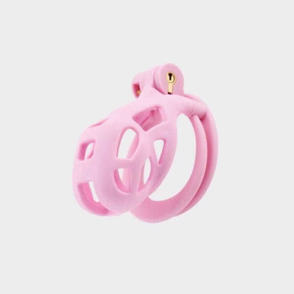 Cage de chasteté résine rose chewing gum