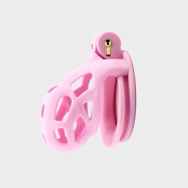 Cage de chasteté résine rose chewing gum