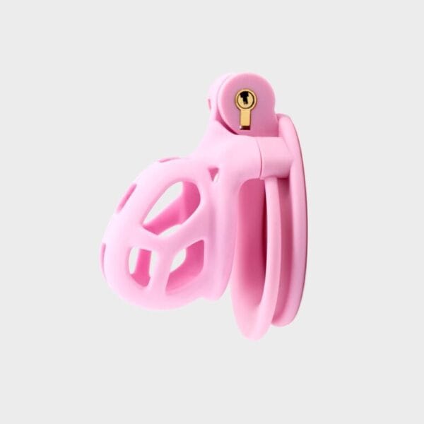 Cage de chasteté plastique petite rose clair