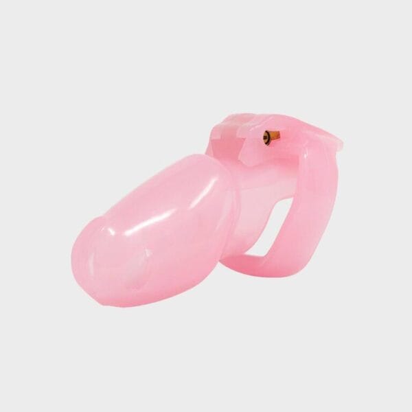 Cage de chastete plastique rose bonbon