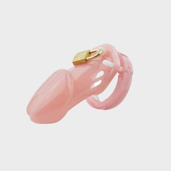 Cage de chasteté plastique rose foncé