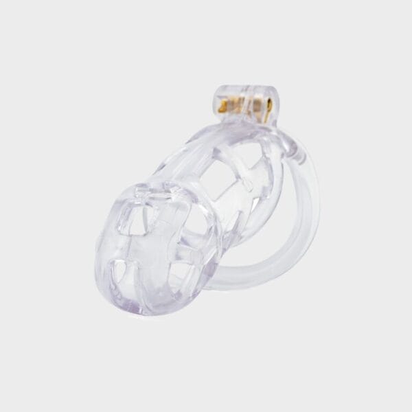 Cage de chasteté plastique transparente