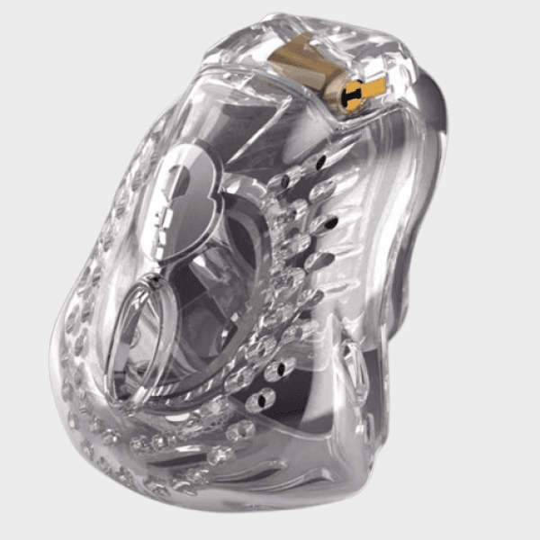 Cage de chasteté plastique coque transparente
