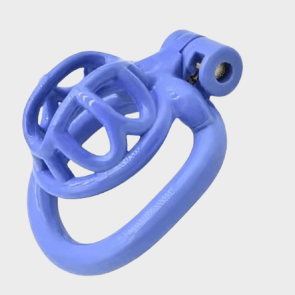 Cage de chasteté plastique La Courte Bleue