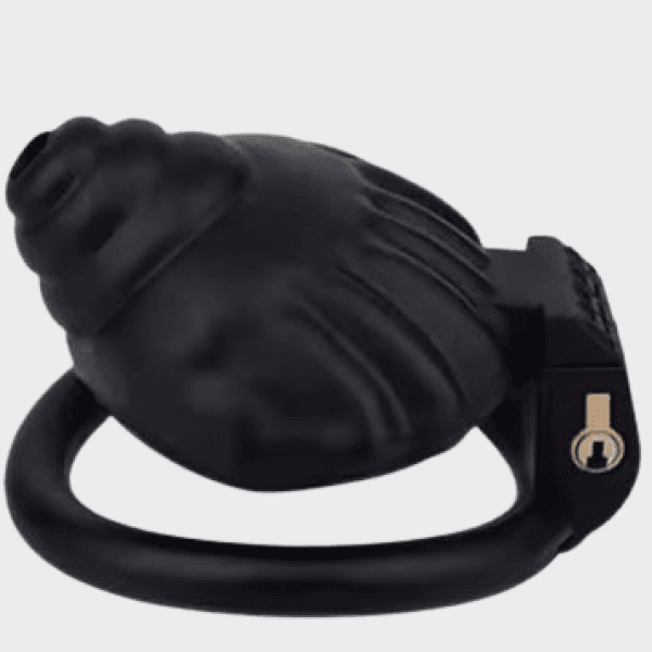 Cage de chasteté plastique Le Coquillage Noir