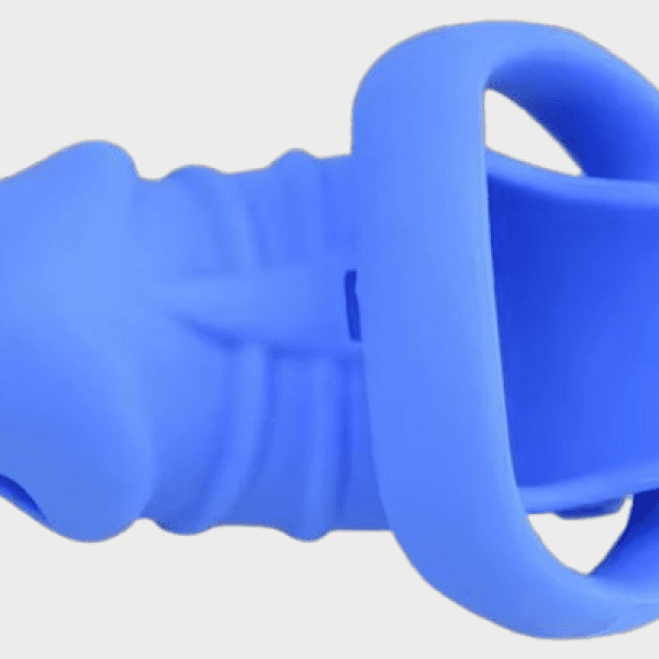 Cage de chasteté silicone bleu foncé