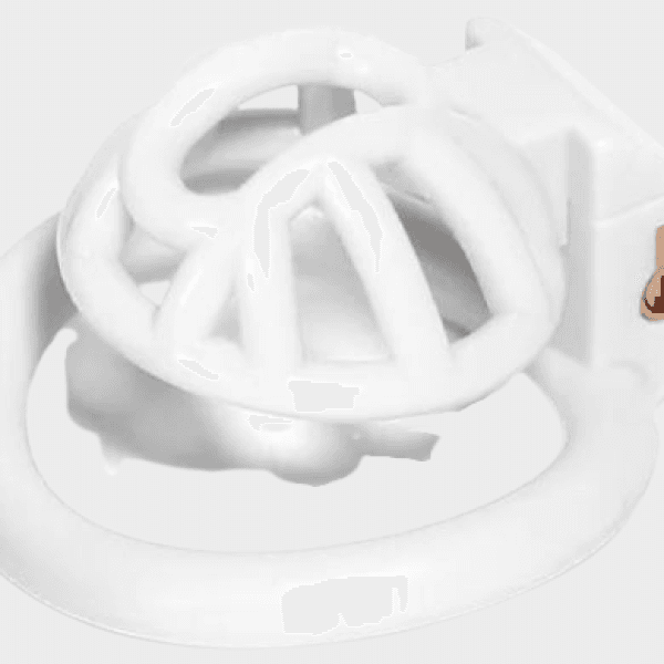 Cage de chasteté plastique Mini Blanche