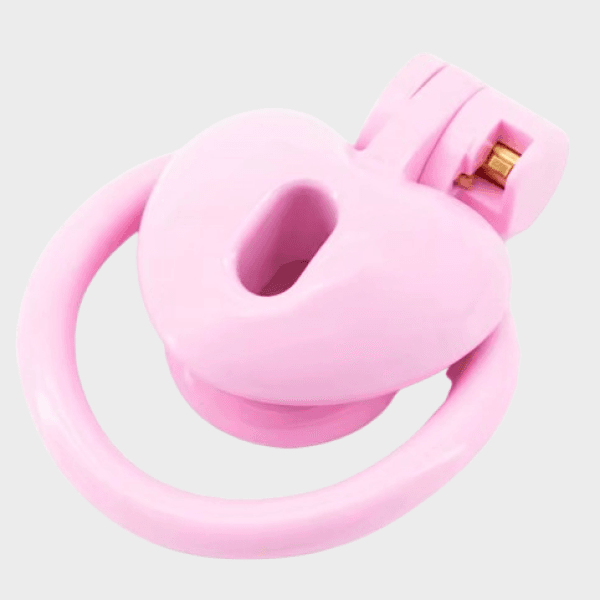 Cage de chasteté plastique Coeur Rose