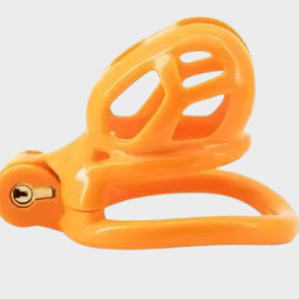 Cage de chasteté plastique Petite Orange