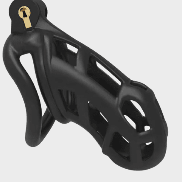 Cage de chasteté plastique La Longue Noire