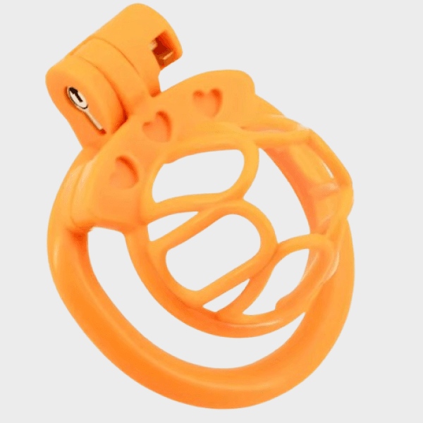 Cage de chasteté plastique Mini Orange