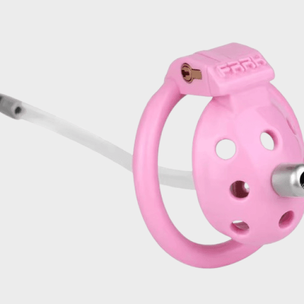 Cage de chasteté plastique Le Tuyau Rose