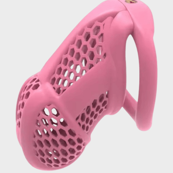 Cage de chasteté plastique Le Grand Panier Rose