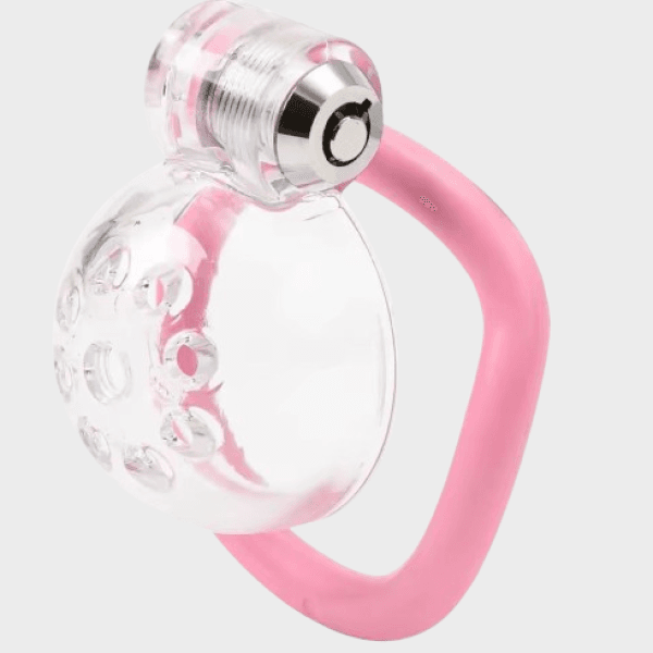 Cage de chasteté plastique La Rose Transparente