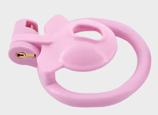 Cage de chasteté plastique Noeud Papillon Rose – Image 2