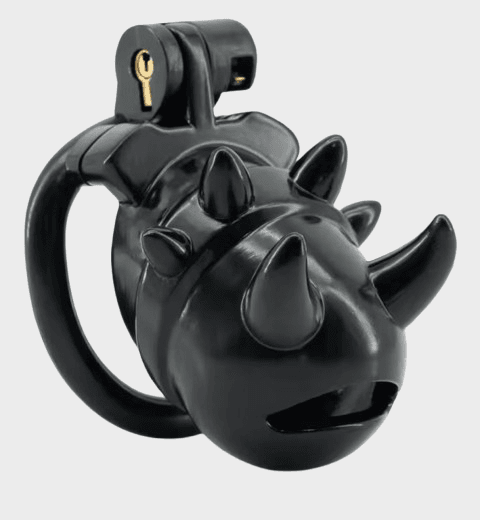 cage-chastete-plastique-rhinoceros-noir Cage de chasteté plastique Le Rhinocéros Noir