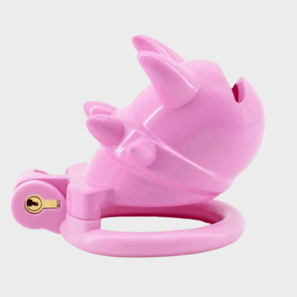 Cage de chasteté plastique rose Le Rhinocéros