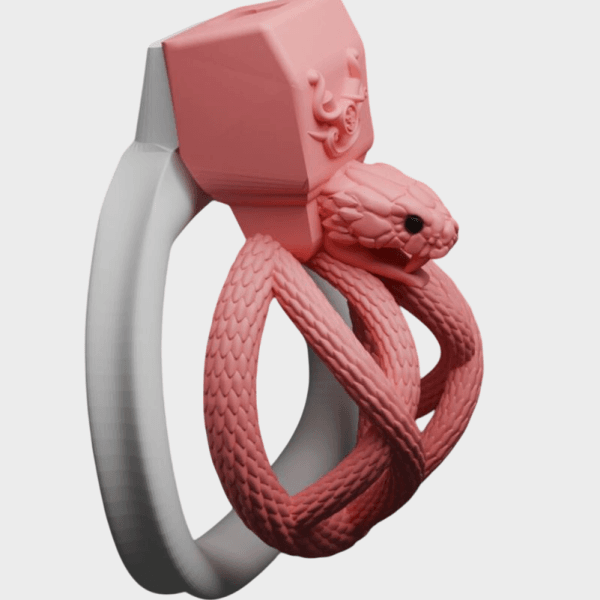 Cage de chasteté plastique Le Serpent Rose