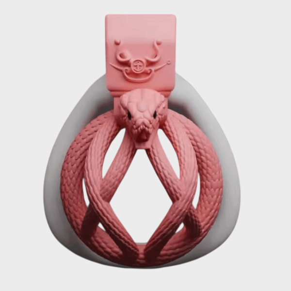 Cage de chasteté plastique Le Serpent Rose