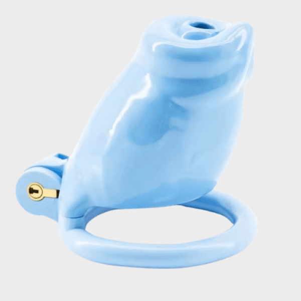 Cage de chasteté plastique Le Volcan Bleu