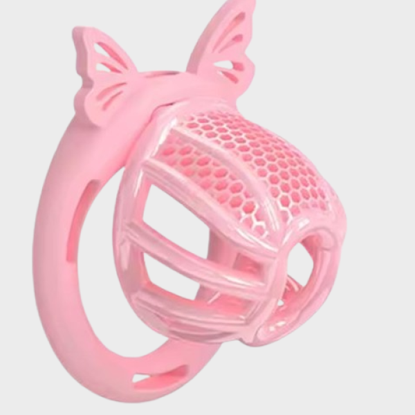 Cage de chasteté plastique Petit Lapin Rose