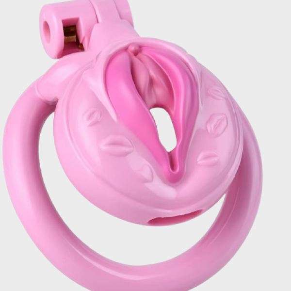 Cage de chasteté plastique Les Lèvres Roses