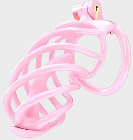 cage-chastete-plastique-torsadee-rose Cage de chasteté plastique La Torsadée Rose