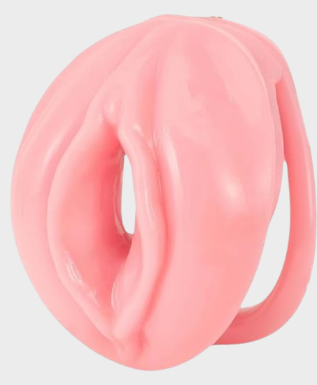 cage-chastete-silicone-genitale Cage de chasteté silicone rose La Génitale